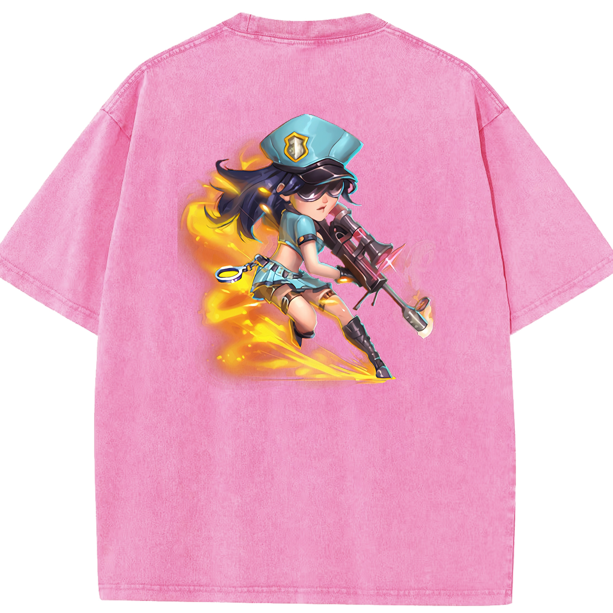 リーグ・オブ・レジェンド League of Legends LOL 綿100% ヴィンテージ風 半袖Tシャツ（背面プリント）